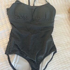 Lands' End Black and White Polka Dot Kids Bodysuit